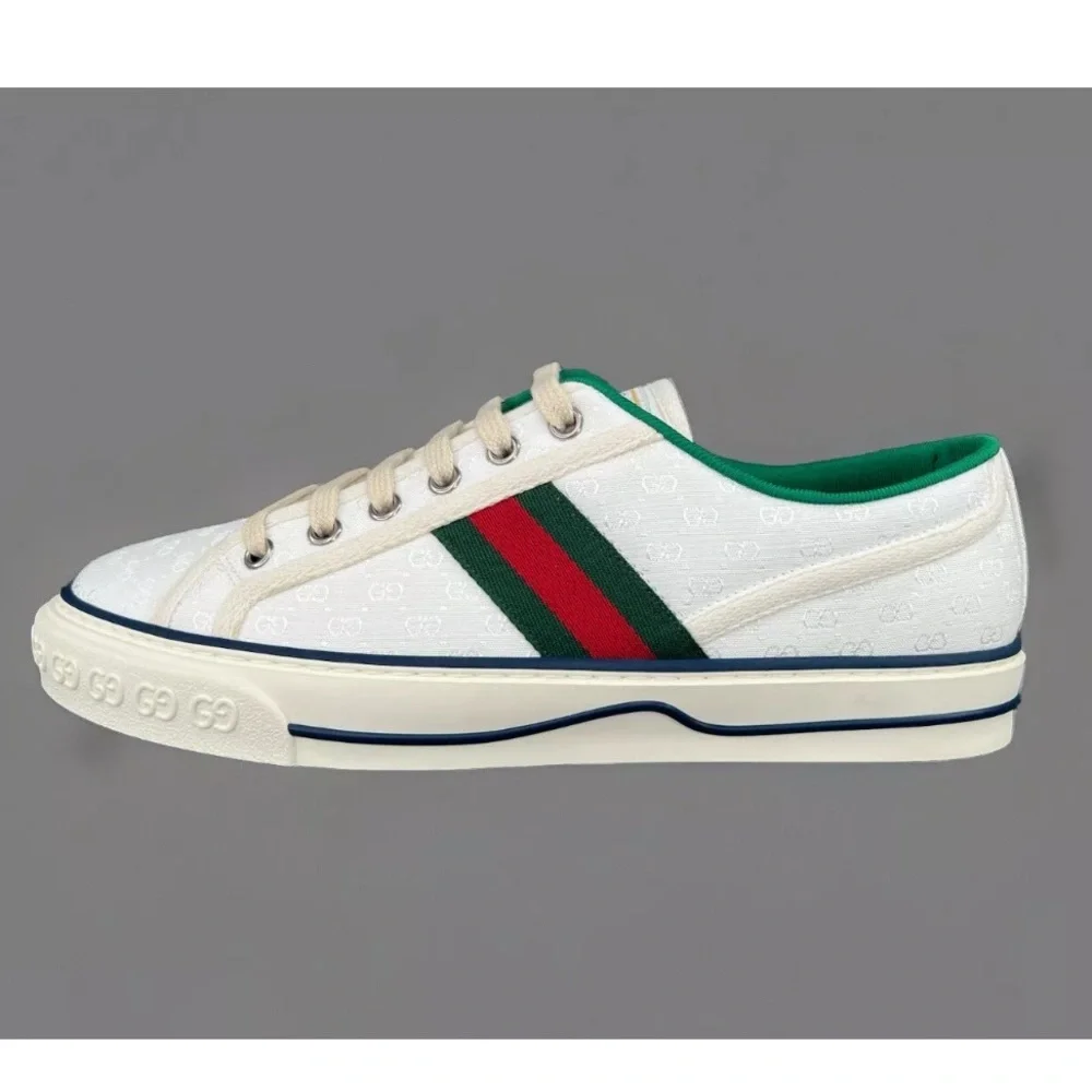 Gucci Tennis 1977 Women GG 625787 Monogram Sylvie Fabric Logo Sneakers EU 41 - Picture 11 of 12
